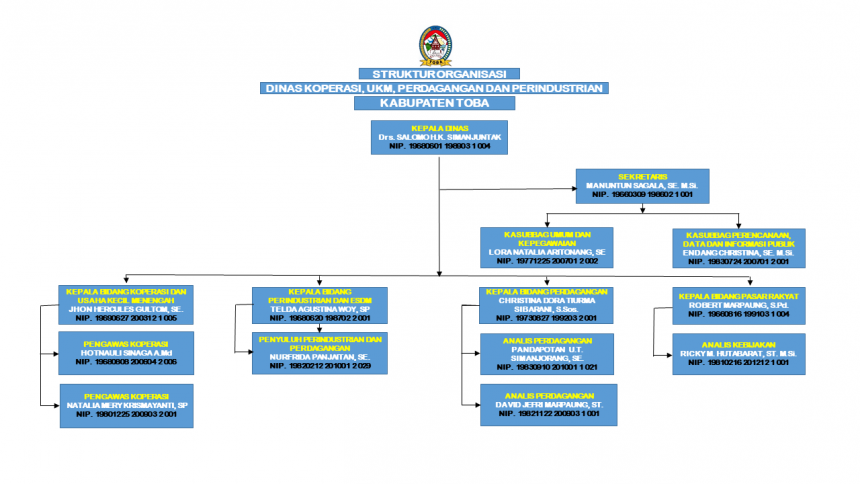 Struktur Organisasi Dinas Koperasi Usaha Kecil Dan Menengah